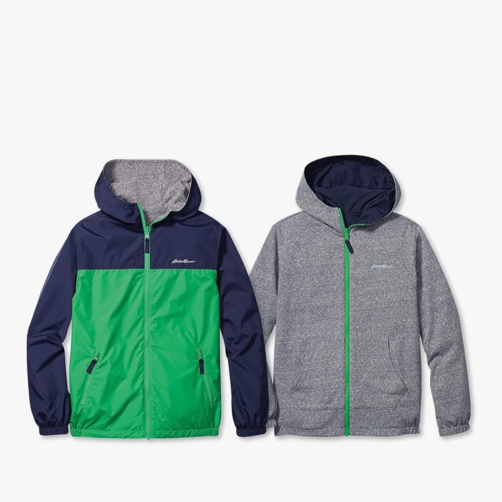 Eddie Bauer Kids Reversible Coat - Navy and Green - Picture 7 of 10